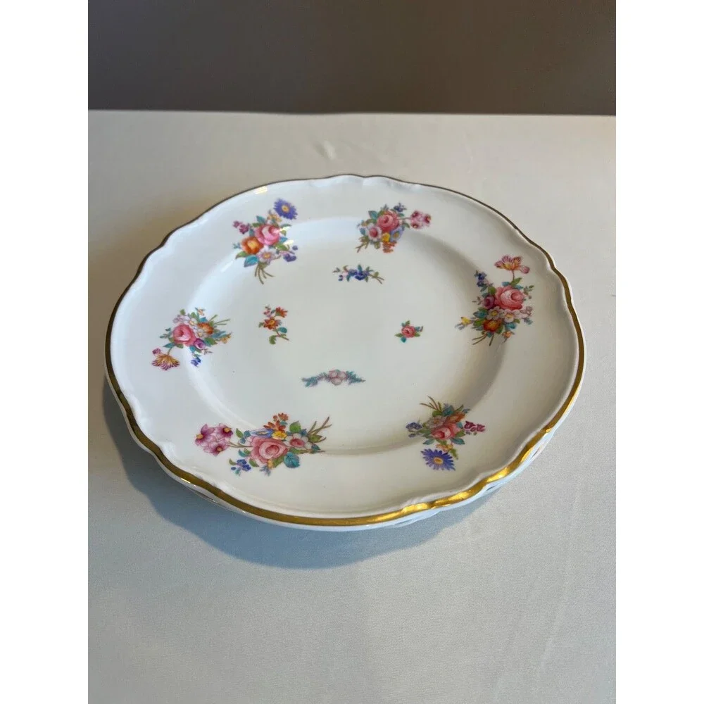 Vintage Spode Dresden Rose R2241 Luncheon Plate 9